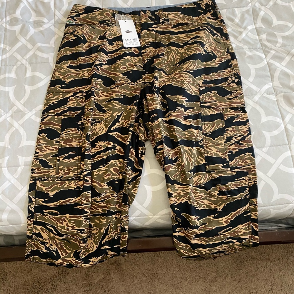 Camo Lacoste cargo pants